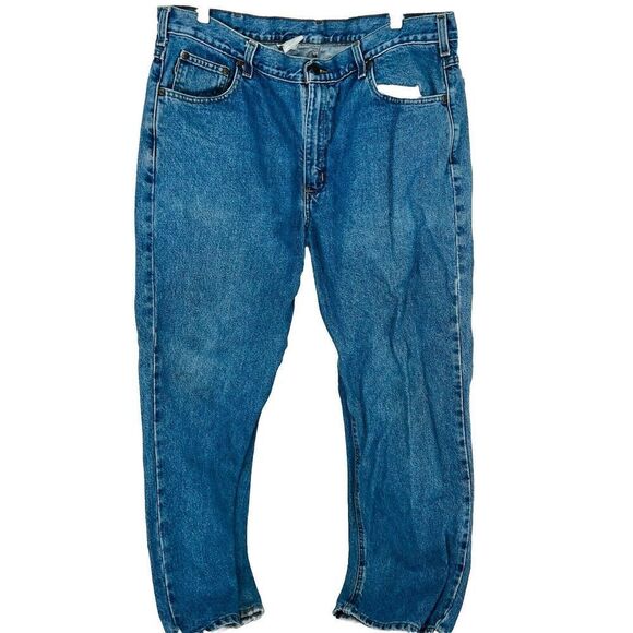 Carhartt B180 STW Denim Jeans Size 40x30 Traditional Fit FLAW - Picture 1 of 5